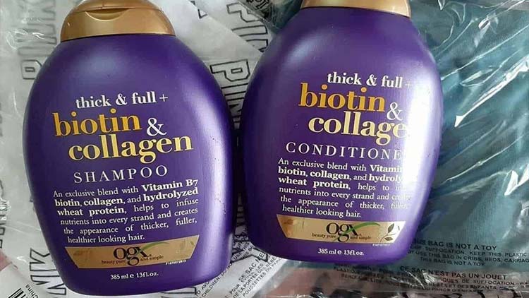 1- Dầu gội kích thích mọc tóc nhanh Biotin & Collagen 1