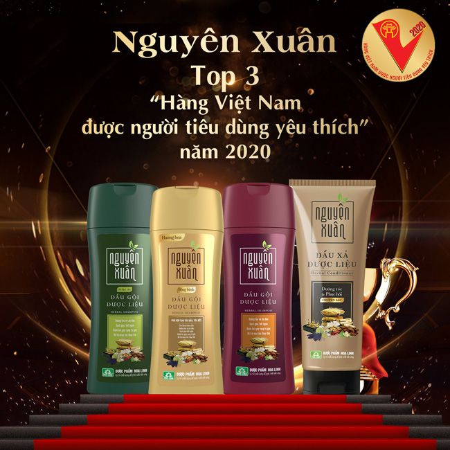 Dầu gội Nguyên Xuân lọt vào Top 3 hàng Việt Nam được người tiêu dùng yêu thích năm 2020 1